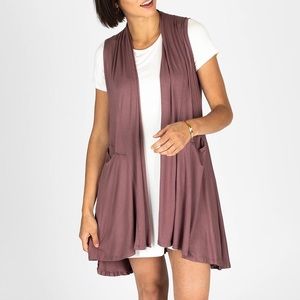 Cascade vest mauve latte